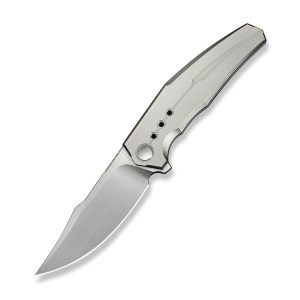 WE Kyklos Flipper Knife Gray Ti (3.79" Satin M390) WE23086-4